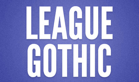 League gothic regular font free